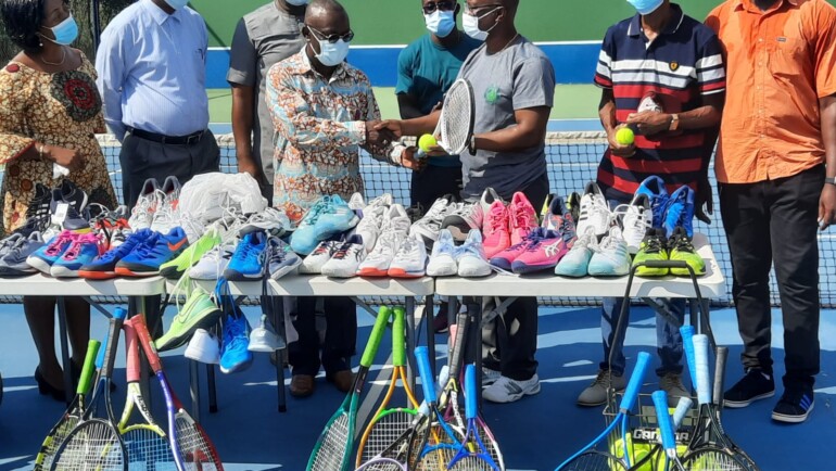 The La Constance Center for Global Health Donates Tennis Equipment to the University of Ghana  Tennis Program.